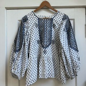 Anthropologie embroidered blouse.